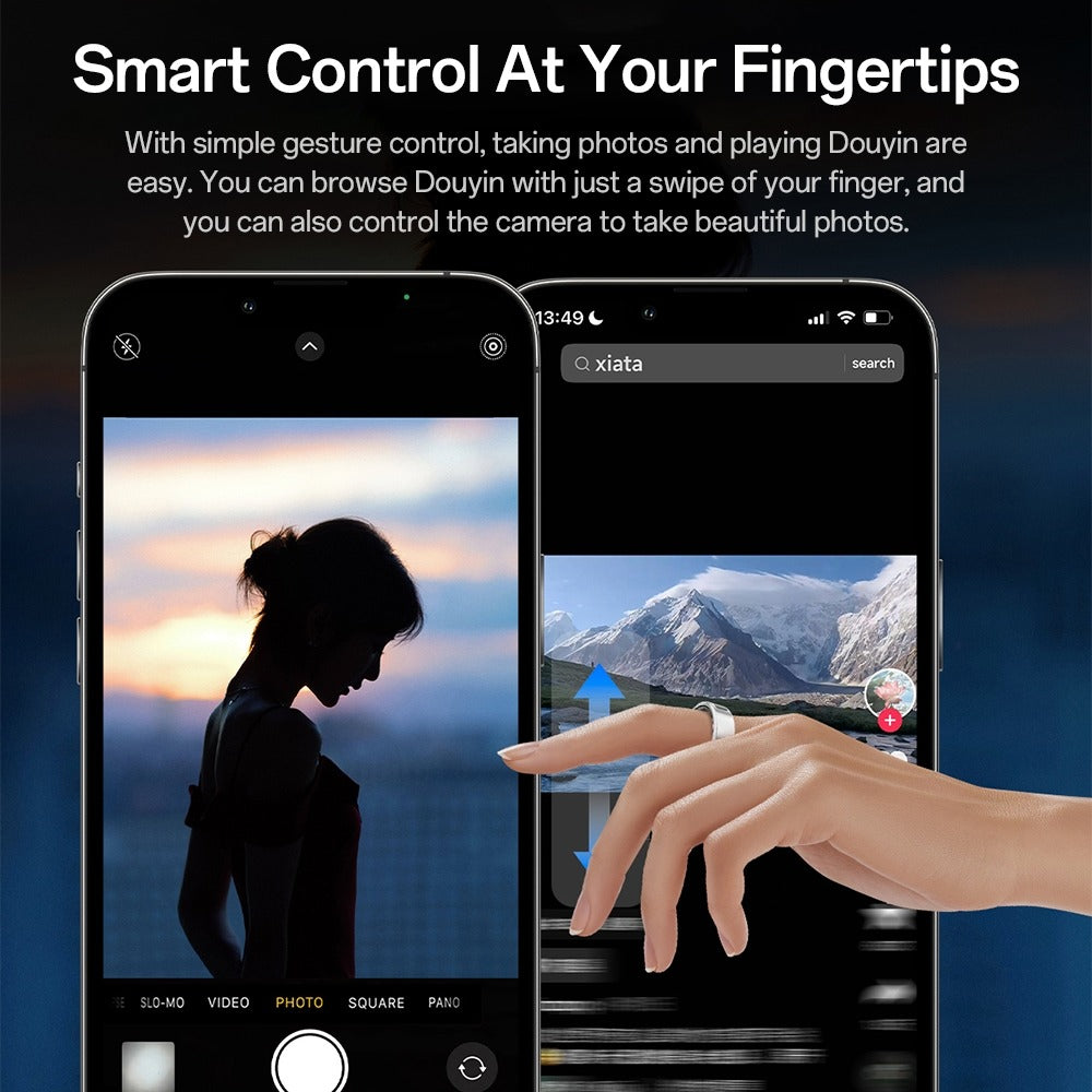 【NEW】Aolon Gen4 Smart Ring LCD Screen Display Gesture Control 5ATM Waterproof Health Monitoring 2.9g